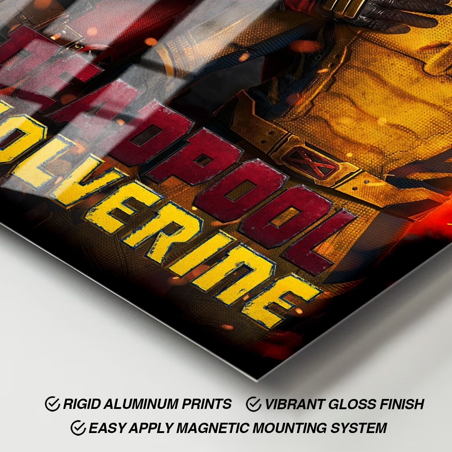 Flex Designs Metal Poster Deadpool Wolverine Explosion 11 x 17" Home Goods - Movie 2023 Movie Metal Poster