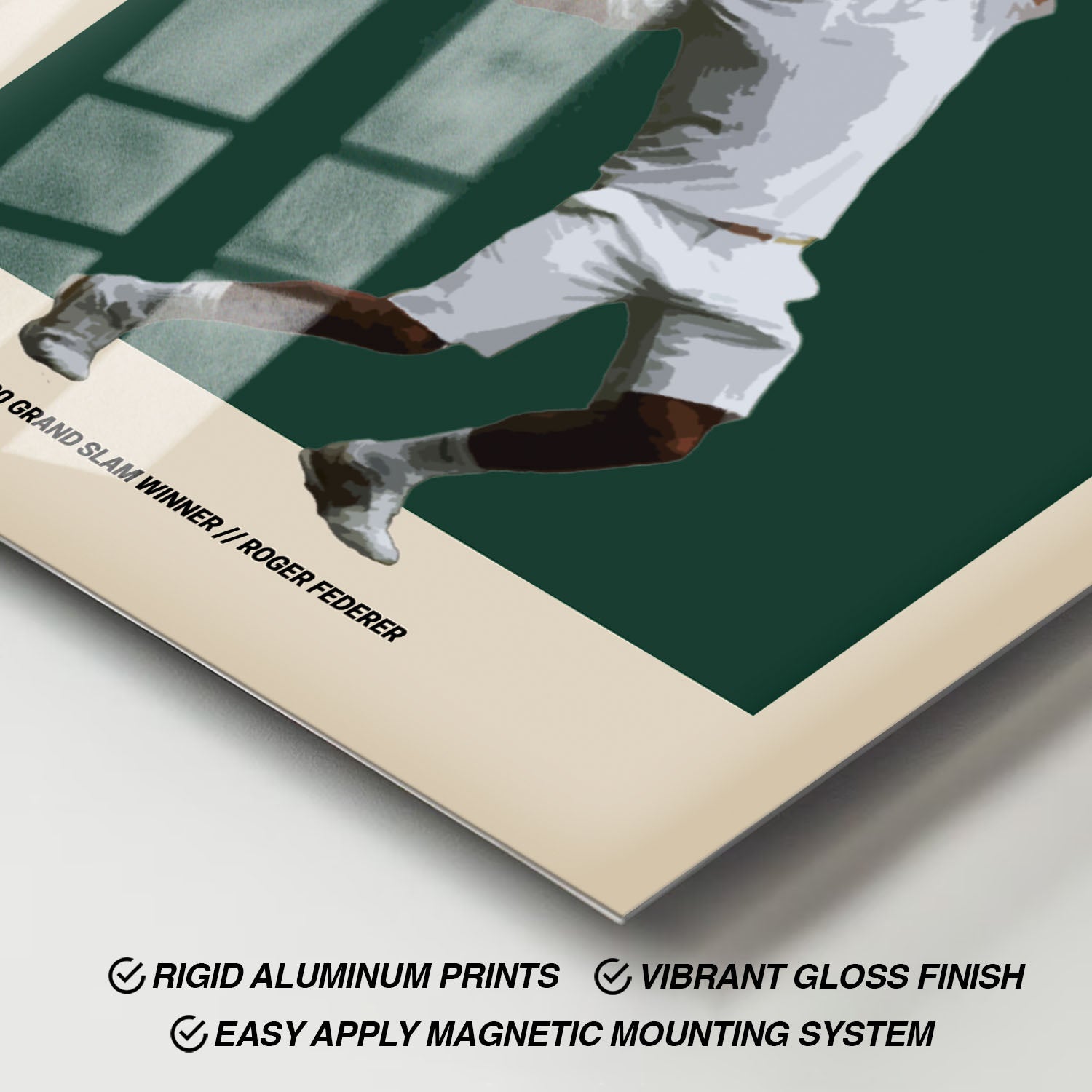Flex Designs Metal Poster Roger Federer FlexM 11 x 17" Home Goods - Sports  Metal Poster
