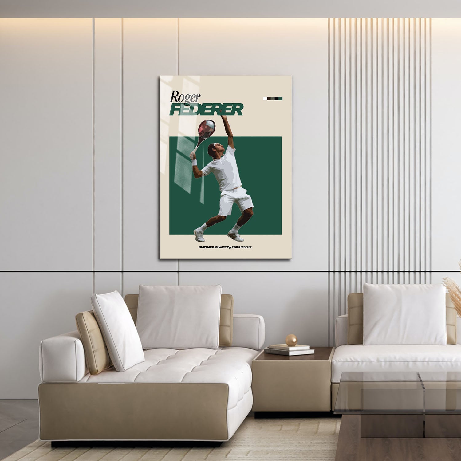Flex Designs Metal Poster Roger Federer FlexM 16 x 24" Home Goods - Sports  Metal Poster