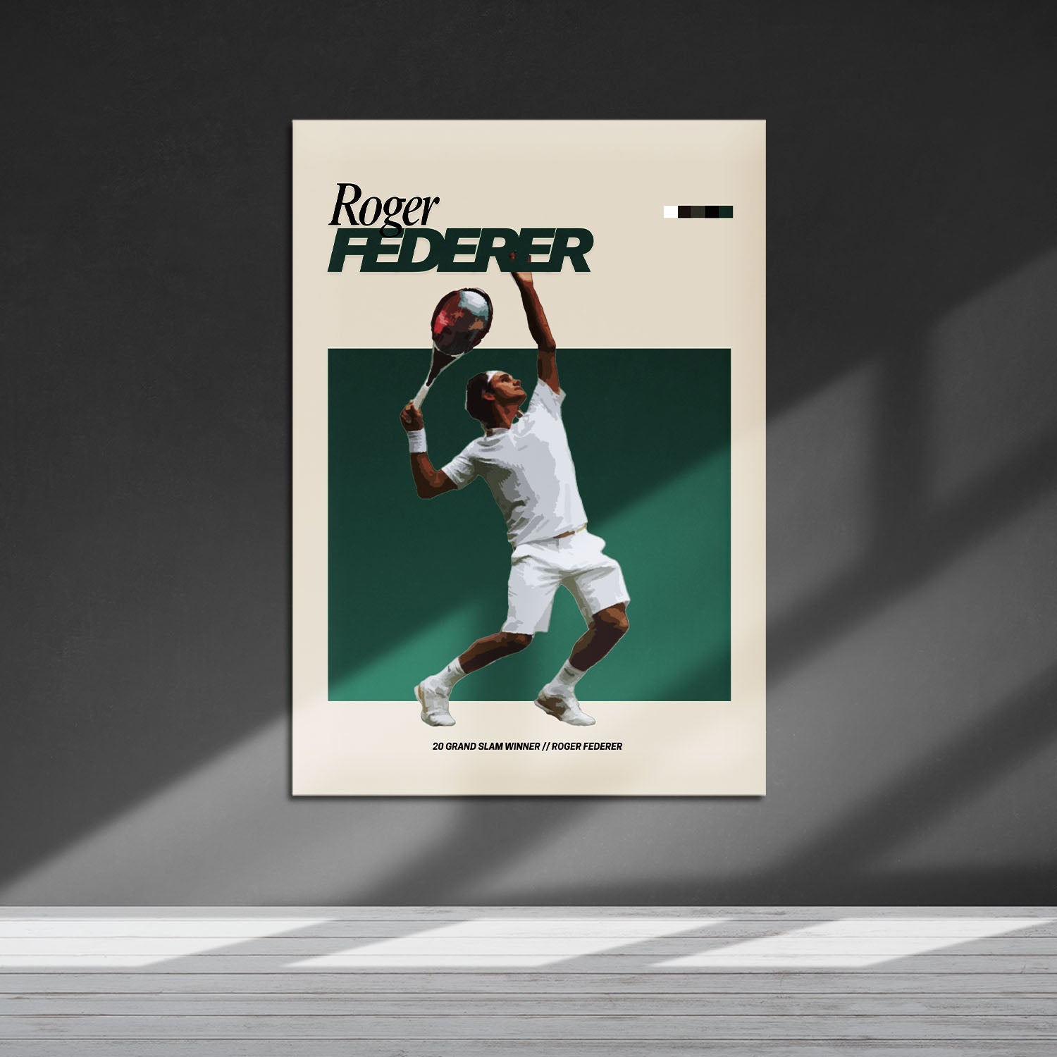 Flex Designs Metal Poster Roger Federer FlexM 5 x 7" Home Goods - Sports  Metal Poster