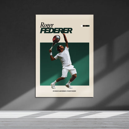 Flex Designs Metal Poster Roger Federer FlexM 5 x 7" Home Goods - Sports  Metal Poster
