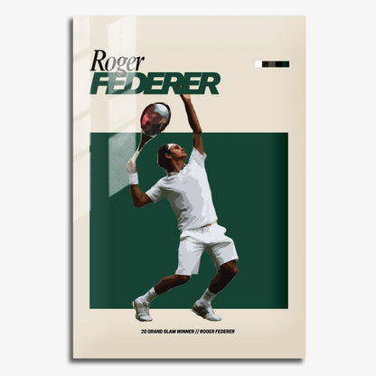 Flex Designs Metal Poster Roger Federer FlexM 11 x 17" Home Goods - Sports  Metal Poster