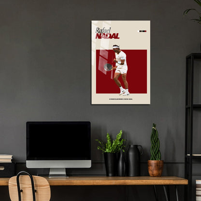 Flex Designs Metal Poster Rafael Nadal FlexM 24 x 36" Home Goods - Sports  Metal Poster