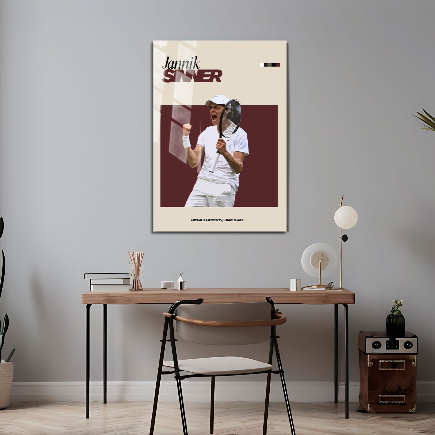Flex Designs Metal Poster Jannik Sinner FlexM 5 x 7" Home Goods - Sports  Metal Poster