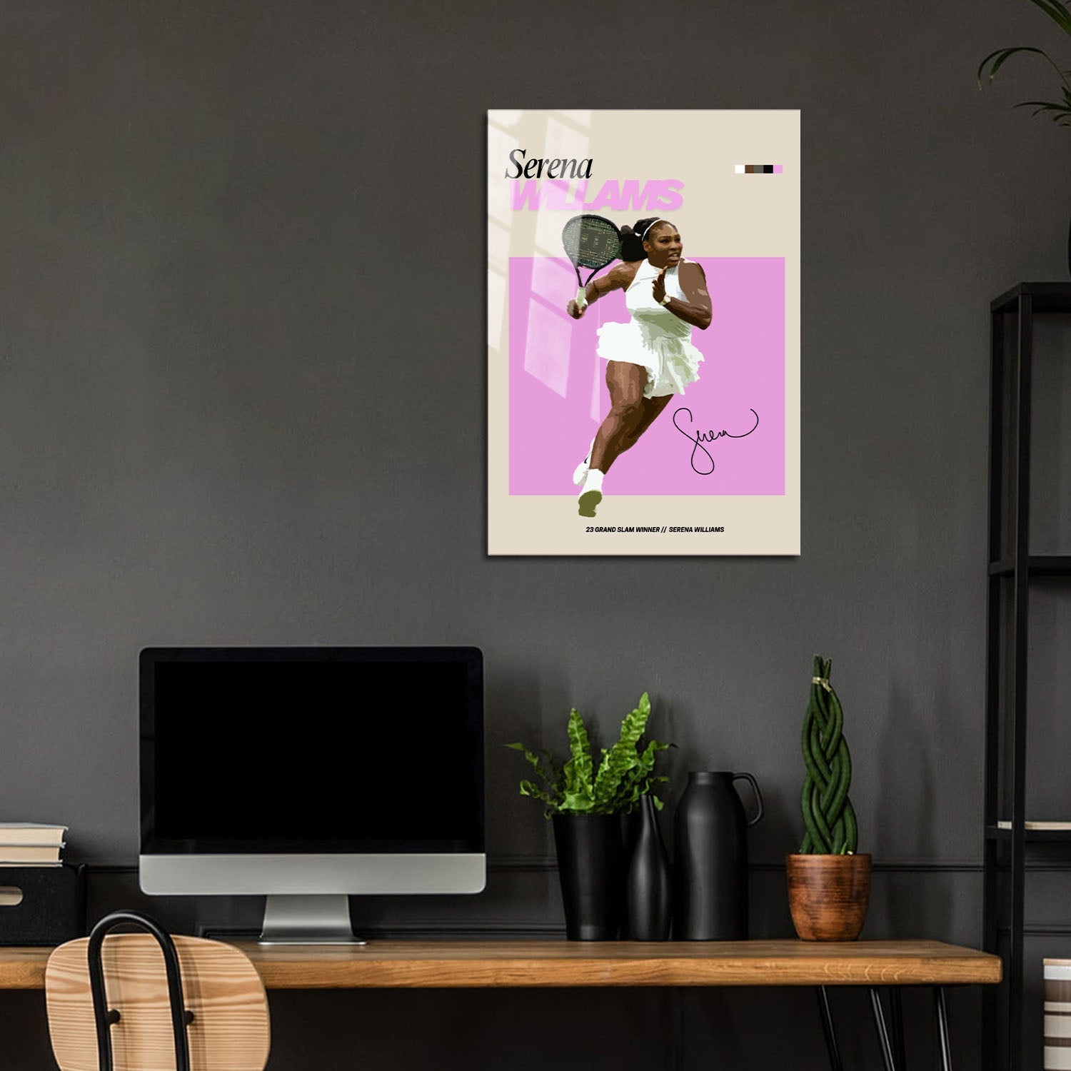 Flex Designs Metal Poster Serena Williams FlexM 24 x 36" Home Goods - Sports  Metal Poster