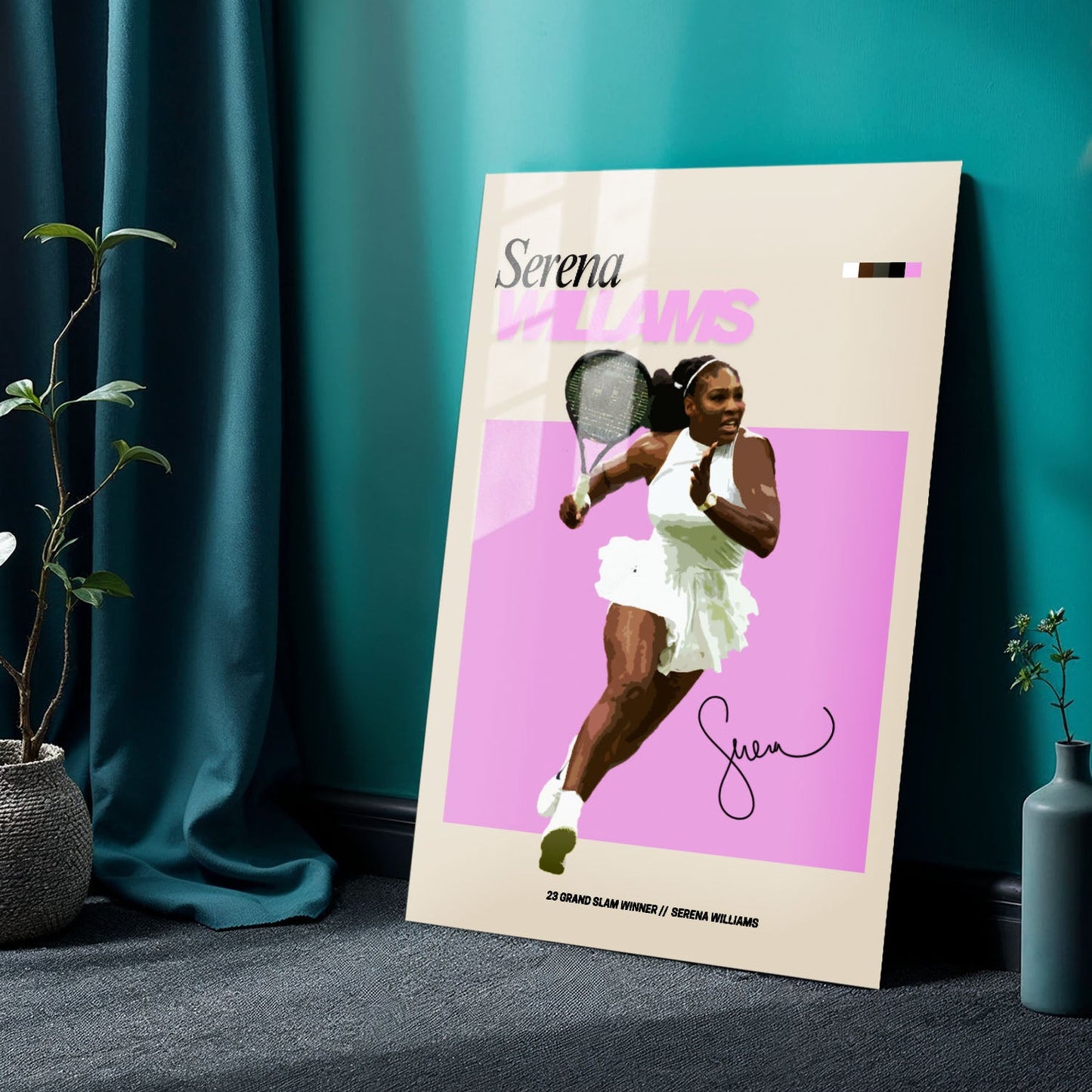Flex Designs Metal Poster Serena Williams FlexM 24 x 36" Home Goods - Sports  Metal Poster