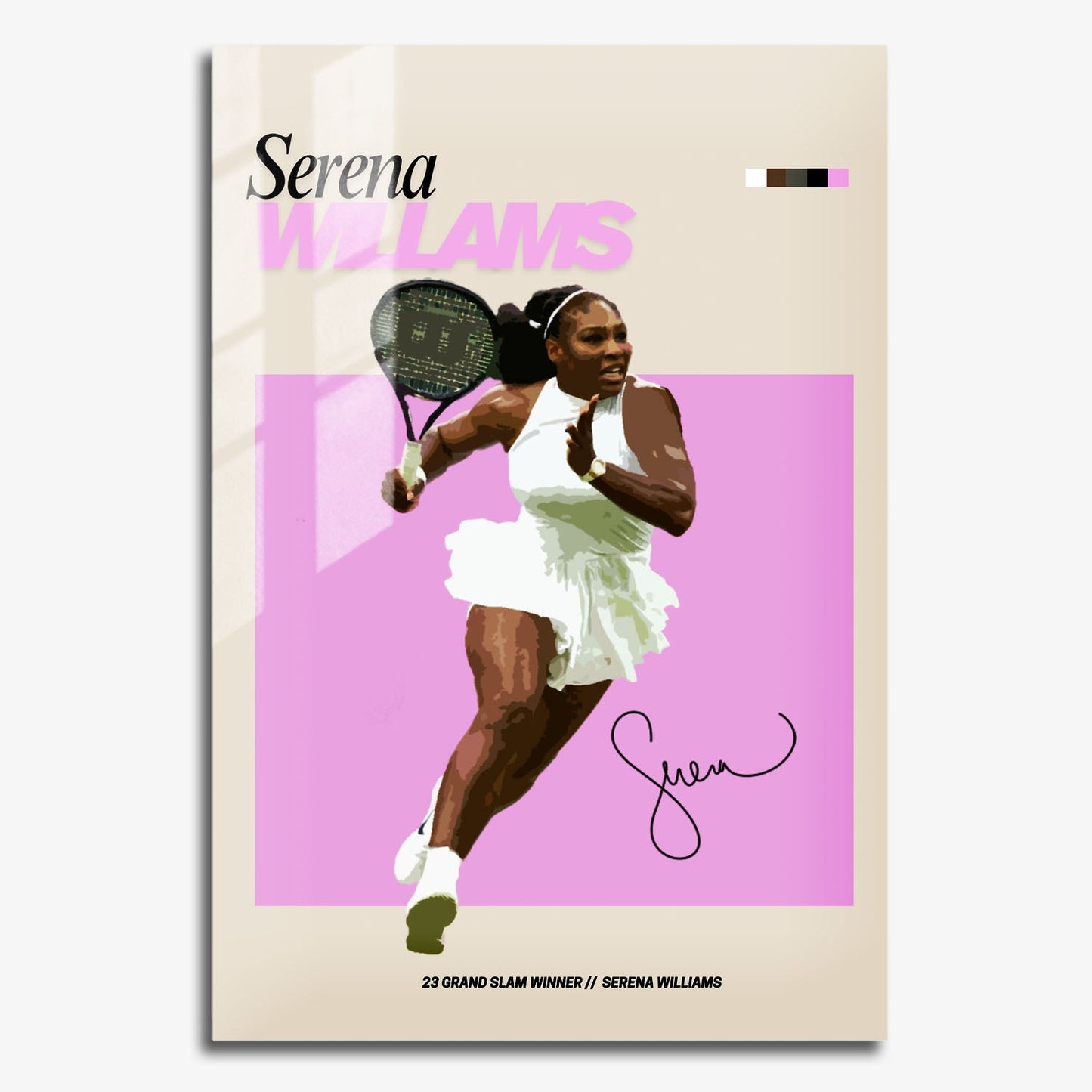 Flex Designs Metal Poster Serena Williams FlexM 11 x 17" Home Goods - Sports  Metal Poster