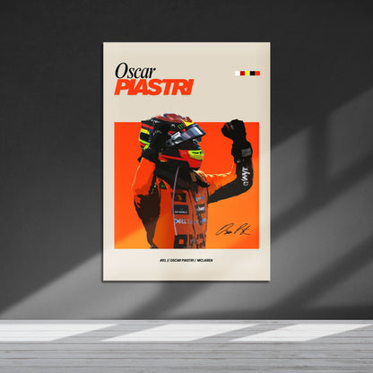 Flex Designs Metal Poster Oscar Piastri McLaren F1 FlexM 5 x 7" Home Goods - Sports  Metal Poster