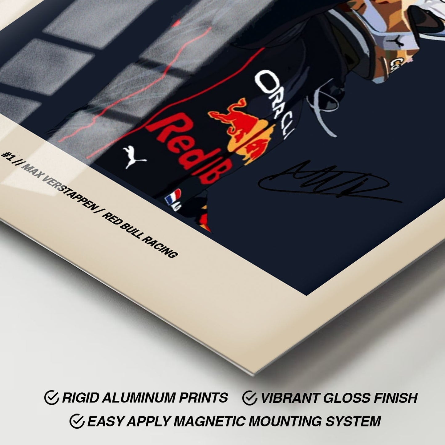 Flex Designs Metal Poster Max Verstappen Red Bull F1 FlexM 11 x 17" Home Goods - Sports  Metal Poster