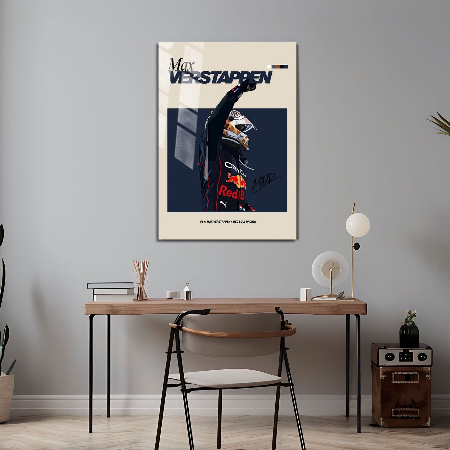 Flex Designs Metal Poster Max Verstappen Red Bull F1 FlexM 5 x 7" Home Goods - Sports  Metal Poster