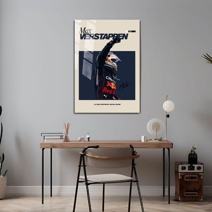 Flex Designs Metal Poster Max Verstappen Red Bull F1 FlexM 5 x 7" Home Goods - Sports  Metal Poster