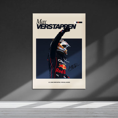 Flex Designs Metal Poster Max Verstappen Red Bull F1 FlexM 5 x 7" Home Goods - Sports  Metal Poster