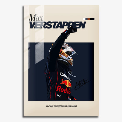 Flex Designs Metal Poster Max Verstappen Red Bull F1 FlexM 11 x 17" Home Goods - Sports  Metal Poster