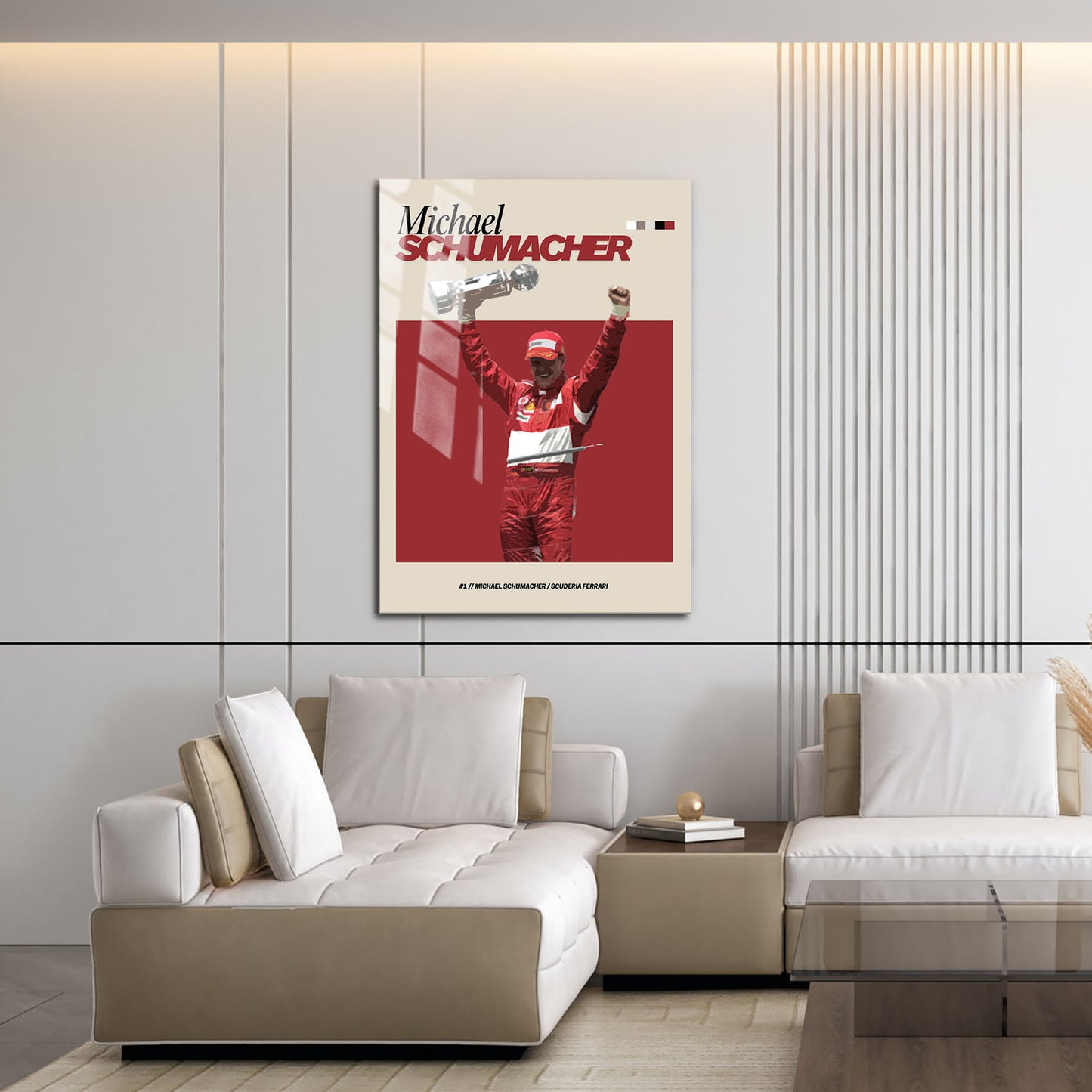 Michael Schumacher Ferrari F1 FlexM Metal Poster