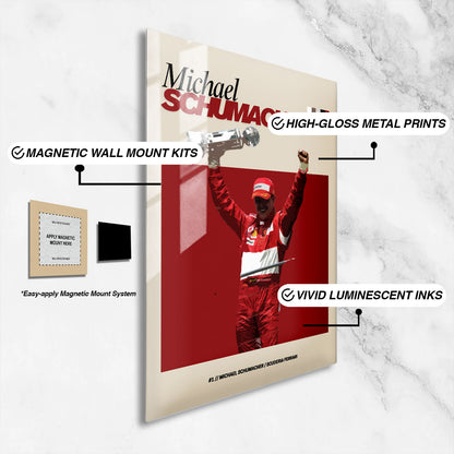 Michael Schumacher Ferrari F1 FlexM Metal Poster