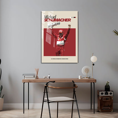 Michael Schumacher Ferrari F1 FlexM Metal Poster