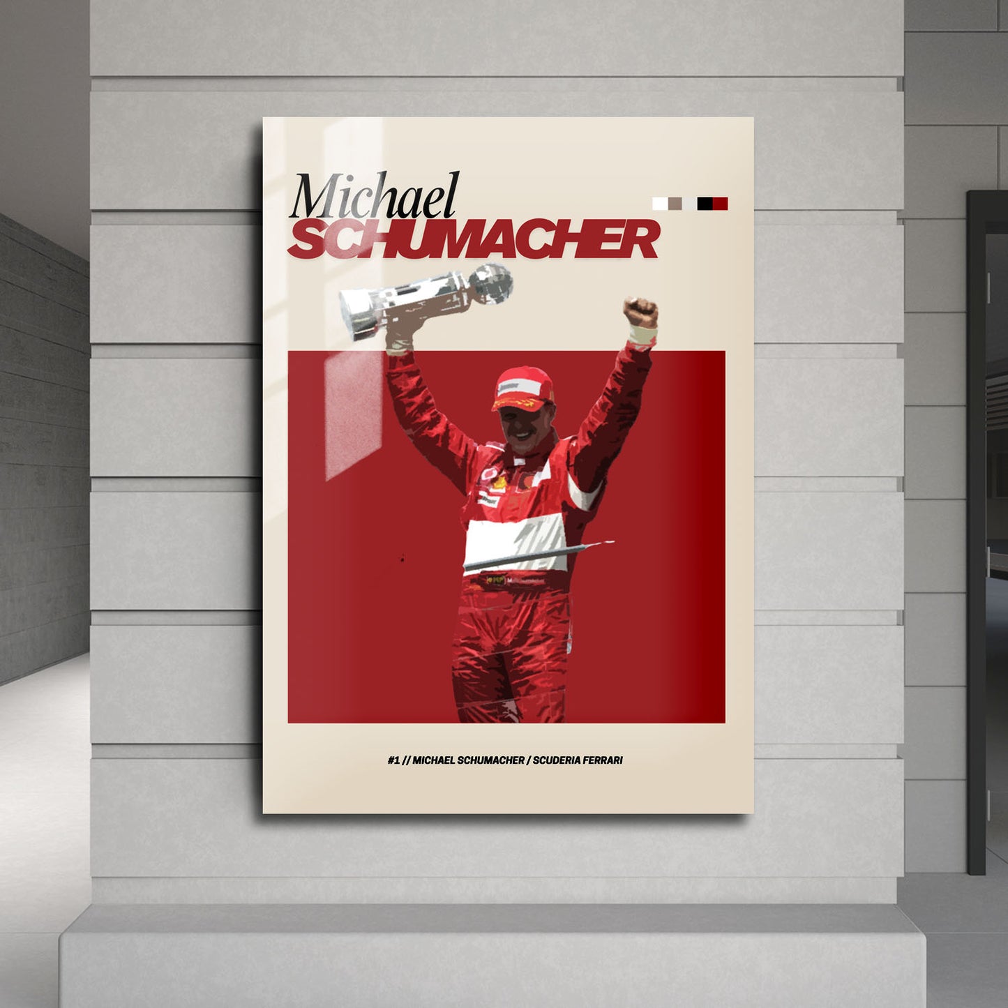 Michael Schumacher Ferrari F1 FlexM Metal Poster
