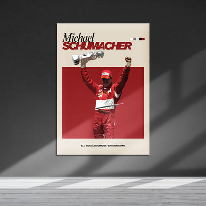 Michael Schumacher Ferrari F1 FlexM Metal Poster