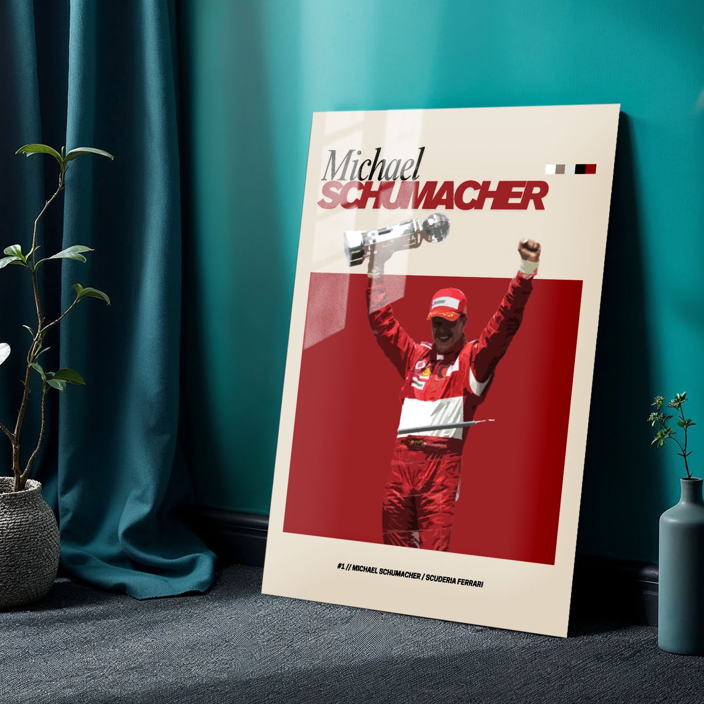 Michael Schumacher Ferrari F1 FlexM Metal Poster