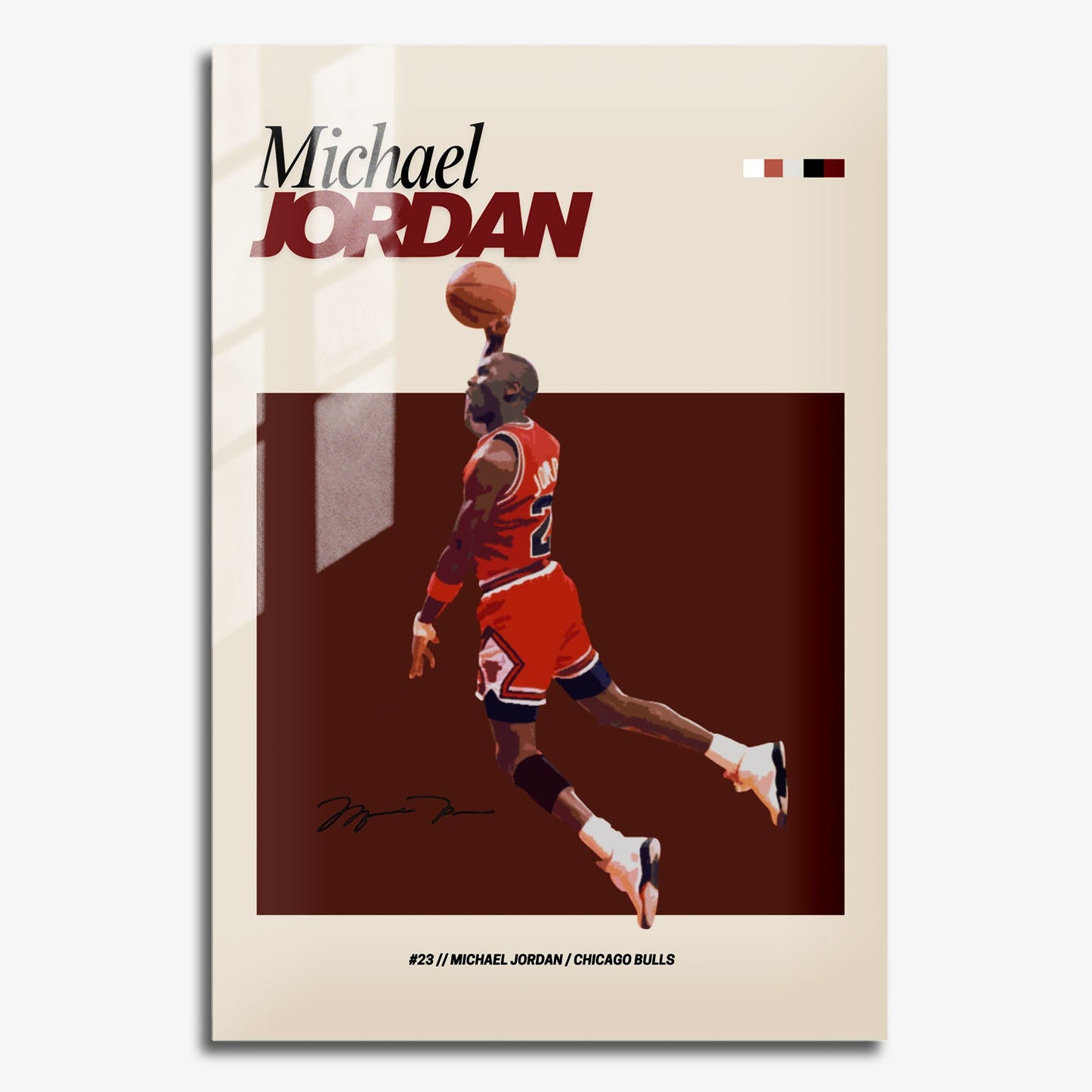 Flex Designs Metal Poster Michael Jordan NBA FlexM 11 x 17" Home Goods - Sports  Metal Poster