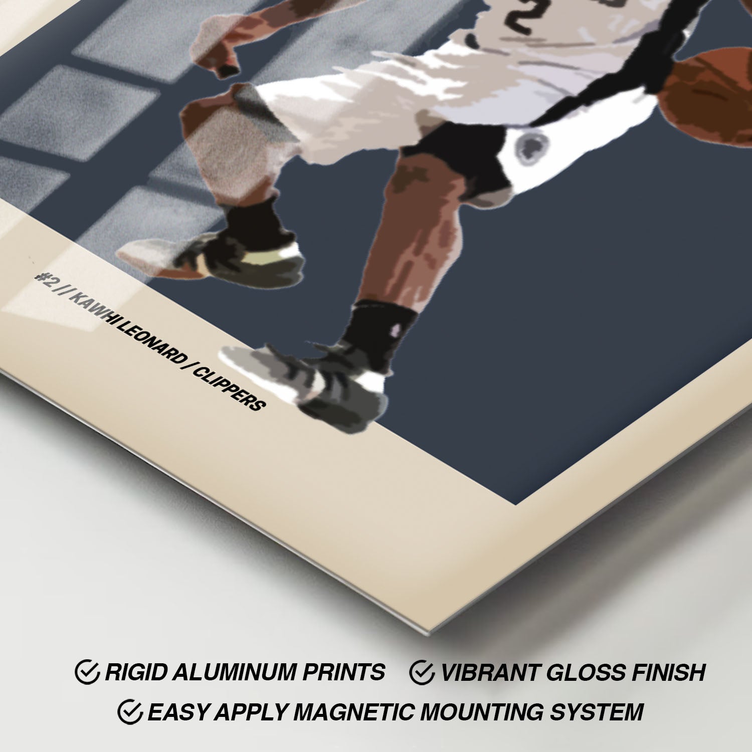 Flex Designs Metal Poster Kawhi Leonard NBA FlexM 11 x 17" Home Goods - Sports  Metal Poster