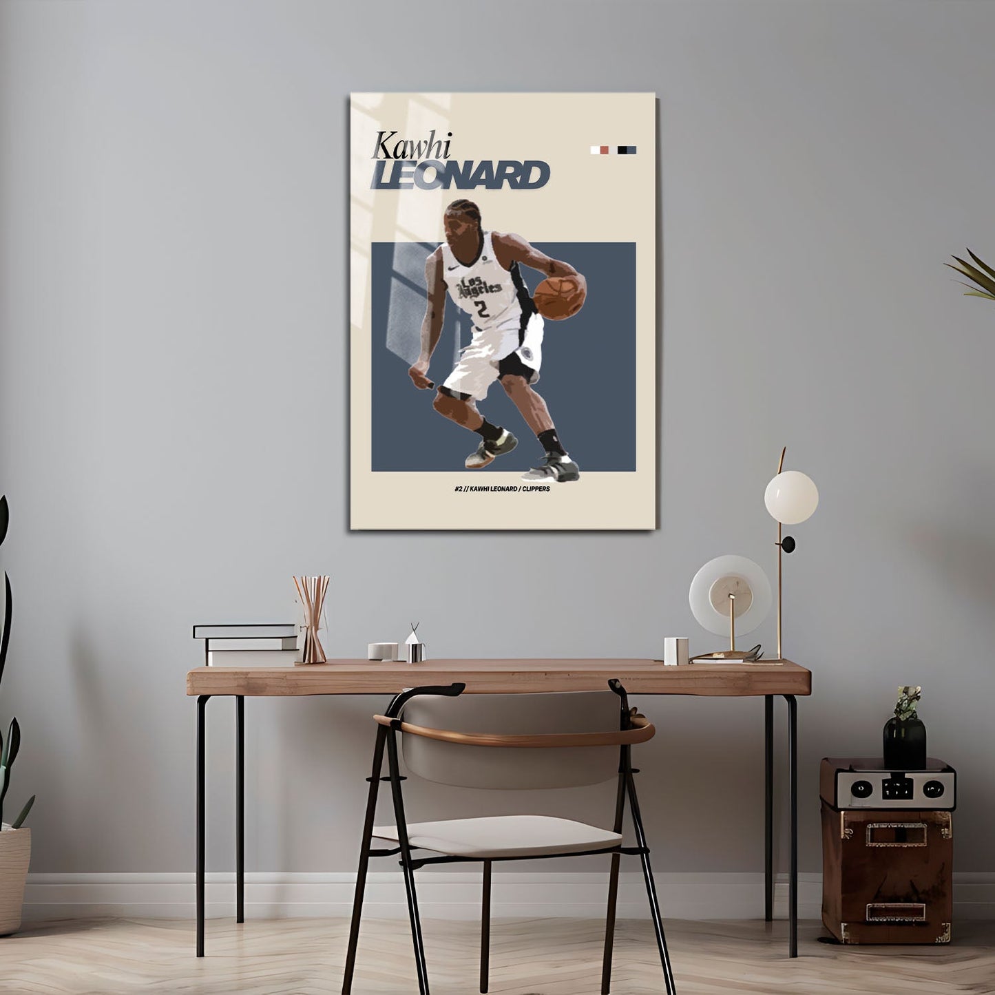 Flex Designs Metal Poster Kawhi Leonard NBA FlexM 5 x 7" Home Goods - Sports  Metal Poster
