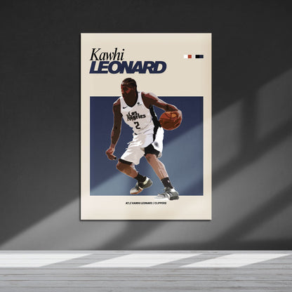 Flex Designs Metal Poster Kawhi Leonard NBA FlexM 5 x 7" Home Goods - Sports  Metal Poster