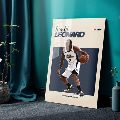 Flex Designs Metal Poster Kawhi Leonard NBA FlexM 24 x 36" Home Goods - Sports  Metal Poster
