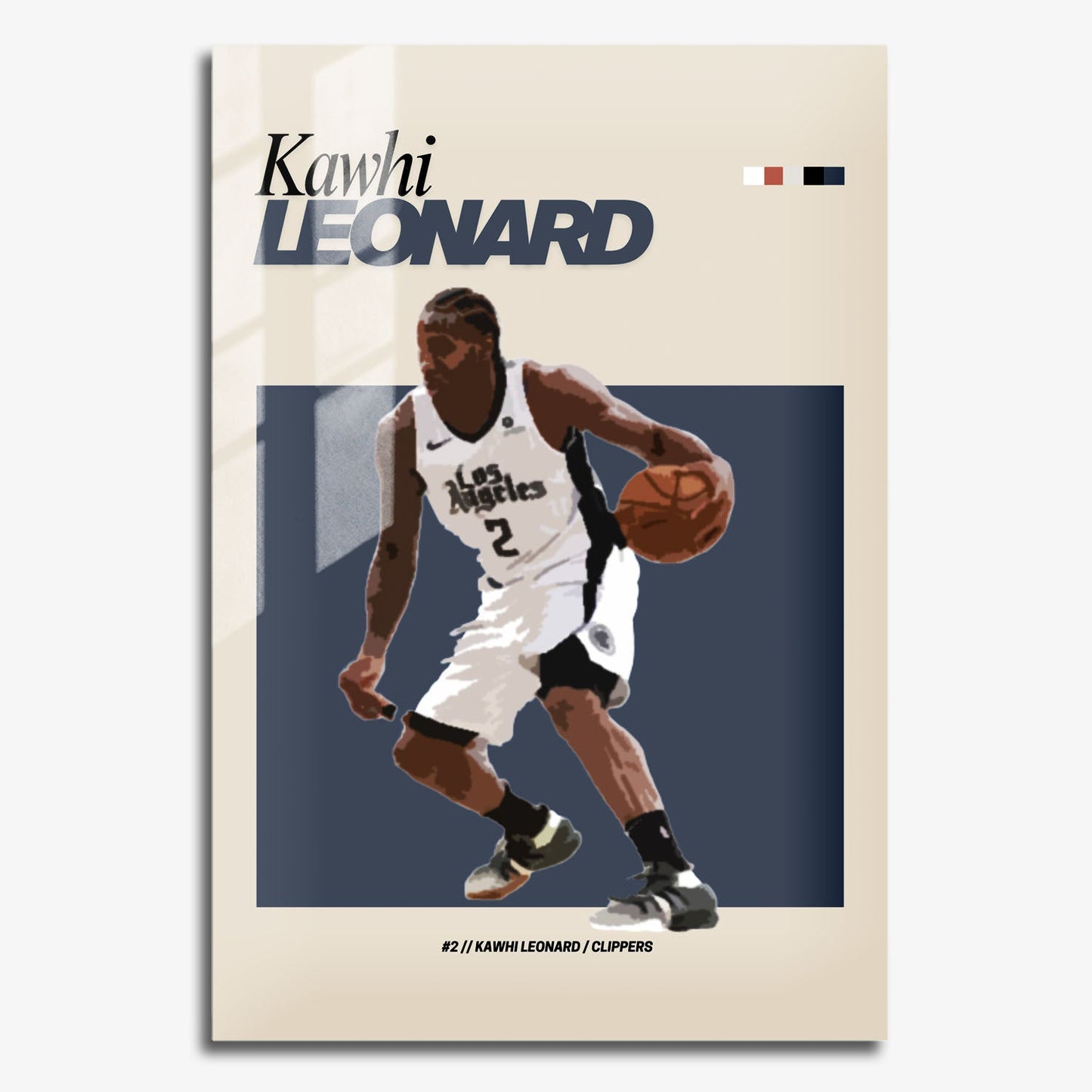 Flex Designs Metal Poster Kawhi Leonard NBA FlexM 11 x 17" Home Goods - Sports  Metal Poster