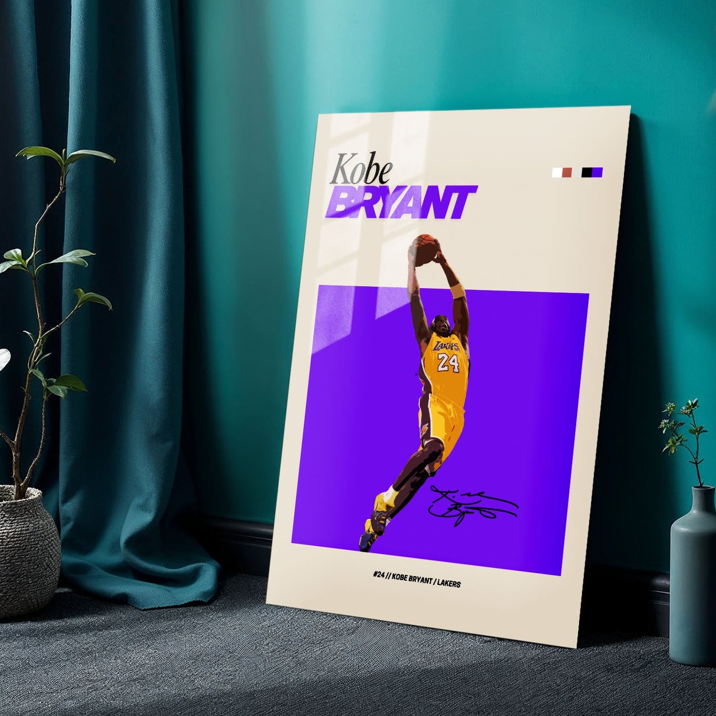 Flex Designs Metal Poster Kobe Bryant NBA FlexM 24 x 36" Home Goods - Sports  Metal Poster