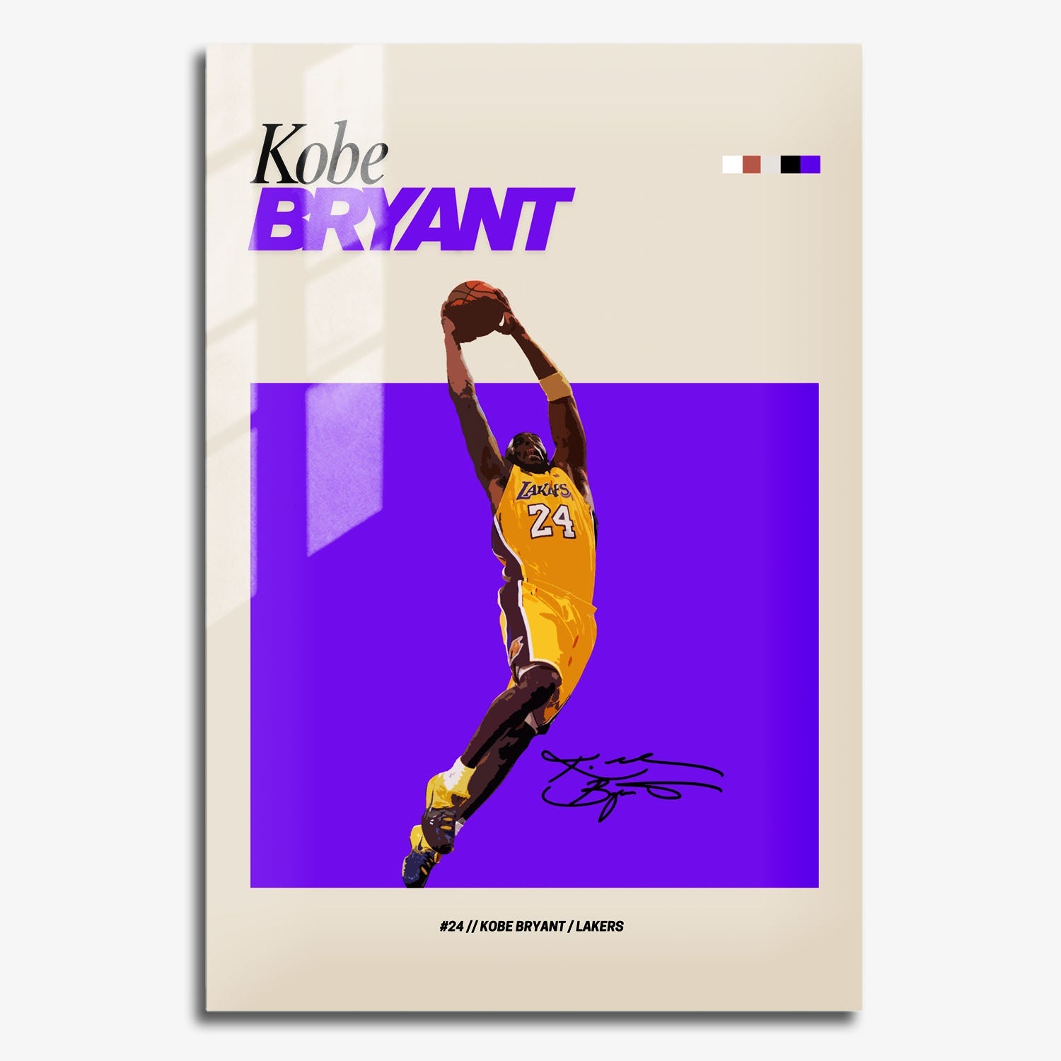 Flex Designs Metal Poster Kobe Bryant NBA FlexM 11 x 17" Home Goods - Sports  Metal Poster