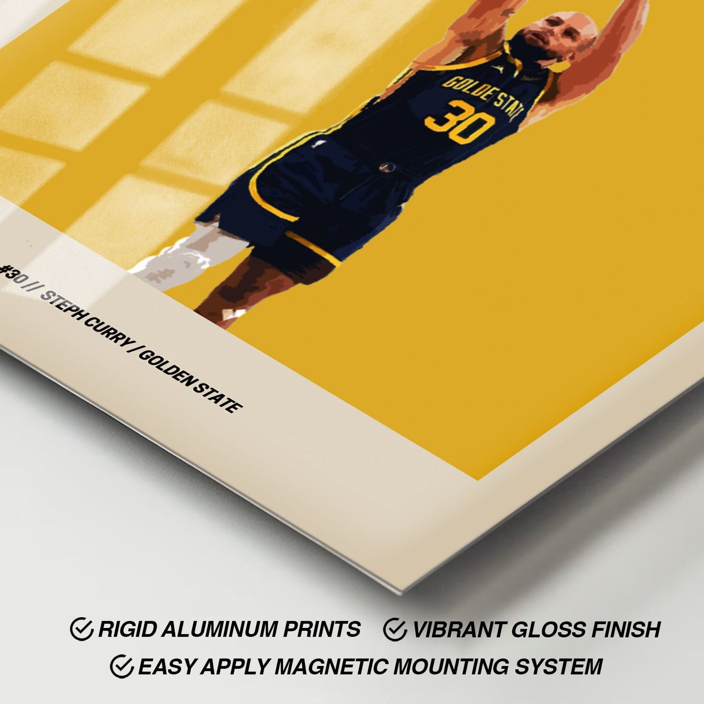 Flex Designs Metal Poster Steph Curry NBA FlexM 11 x 17" Home Goods - Sports  Metal Poster