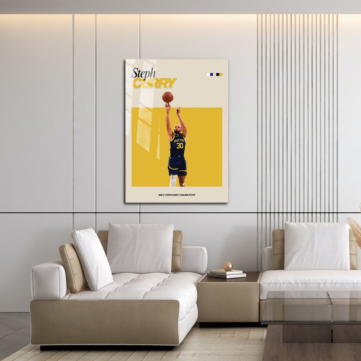 Flex Designs Metal Poster Steph Curry NBA FlexM 16 x 24" Home Goods - Sports  Metal Poster