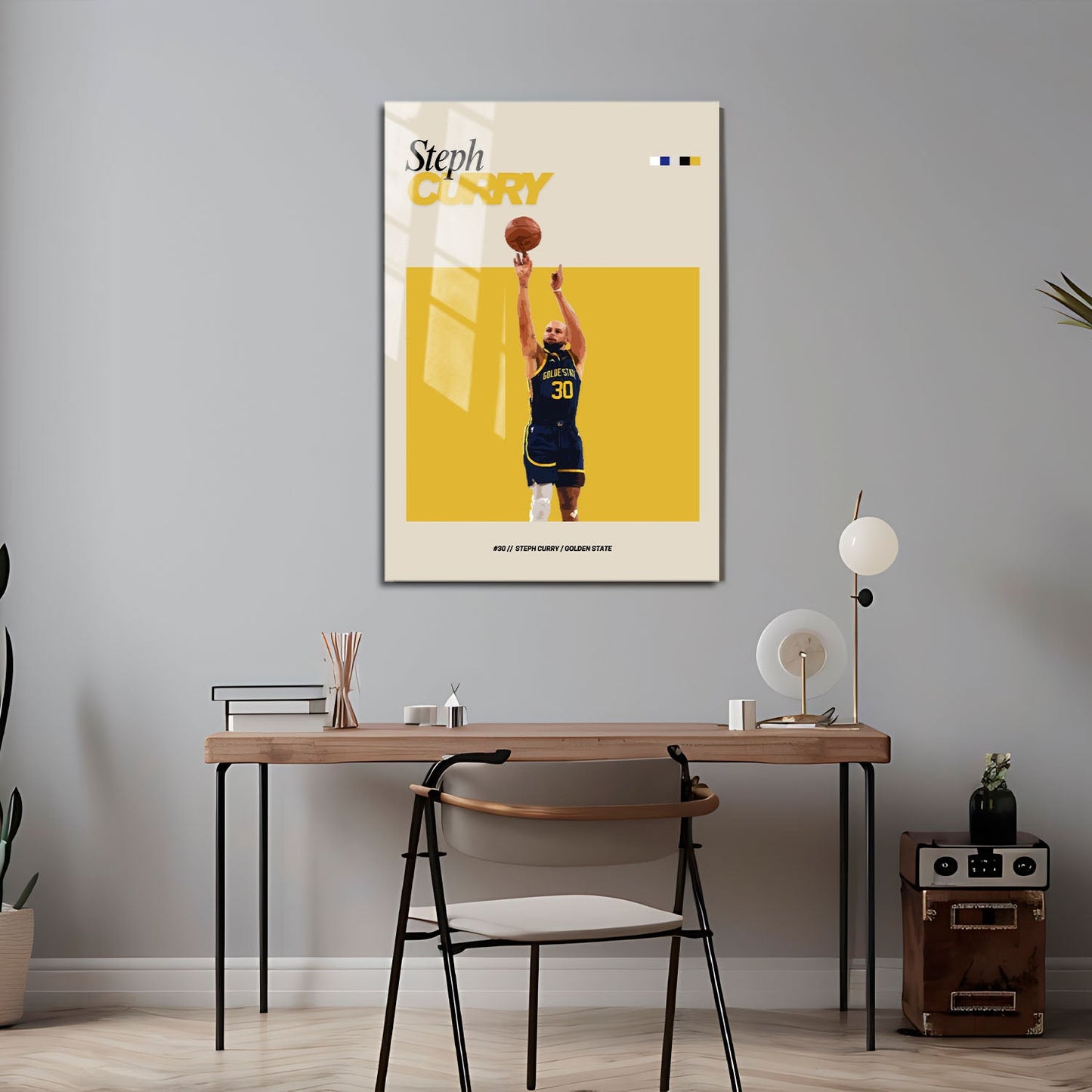 Flex Designs Metal Poster Steph Curry NBA FlexM 5 x 7" Home Goods - Sports  Metal Poster