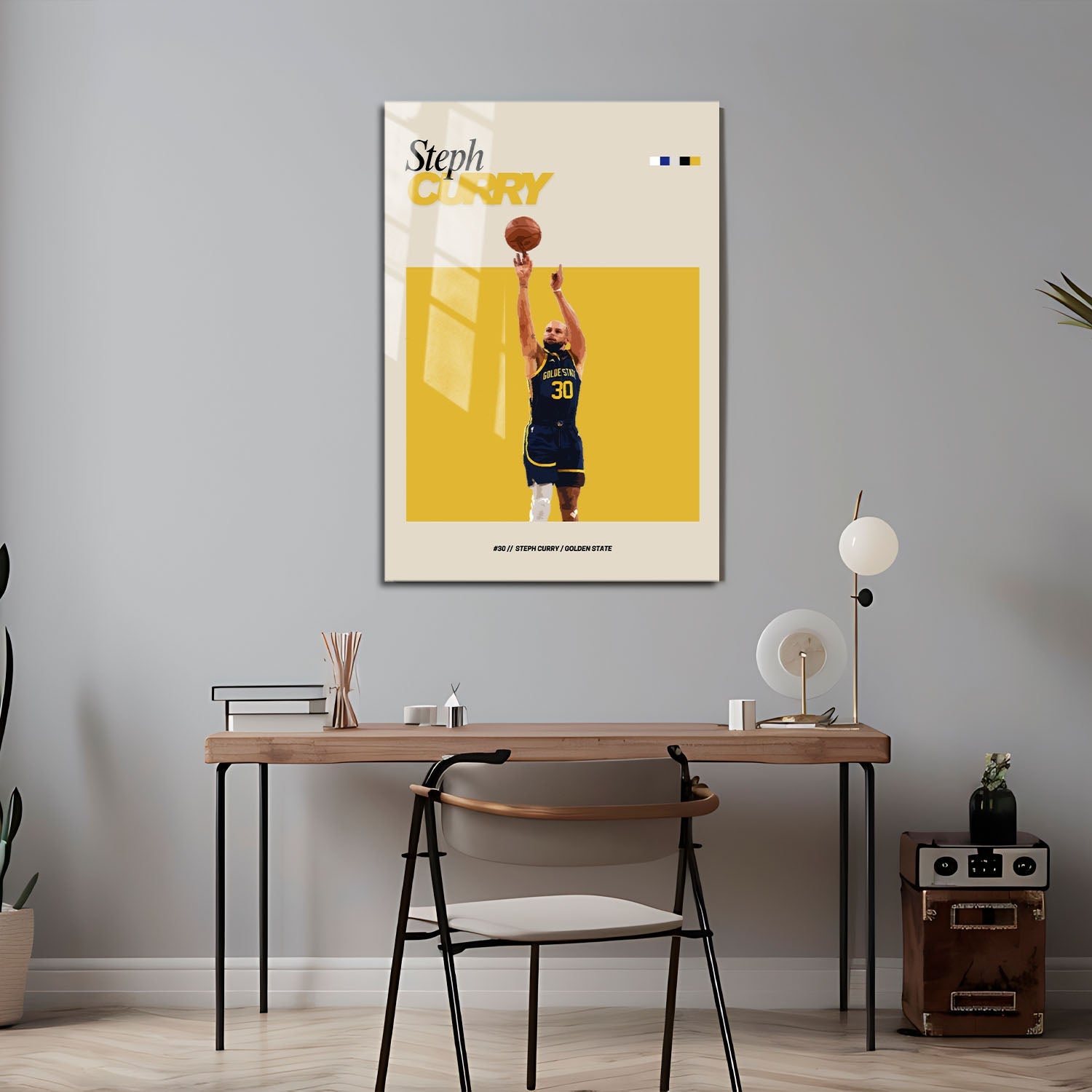 Flex Designs Metal Poster Steph Curry NBA FlexM 5 x 7" Home Goods - Sports  Metal Poster
