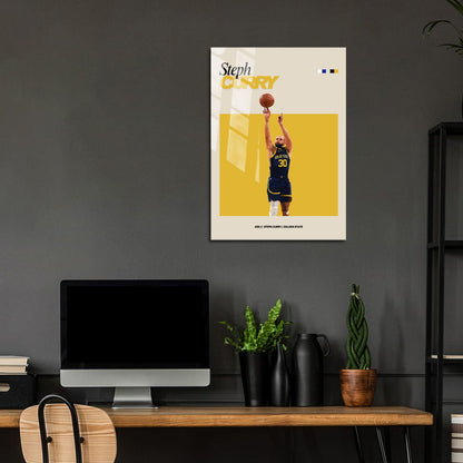 Flex Designs Metal Poster Steph Curry NBA FlexM 24 x 36" Home Goods - Sports  Metal Poster