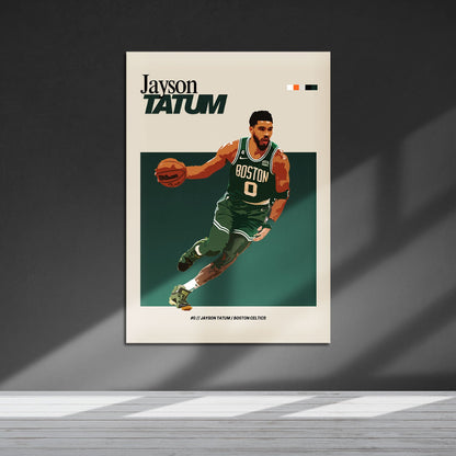 Flex Designs Metal Poster Jayson Tatum NBA FlexM 5 x 7" Home Goods - Sports  Metal Poster