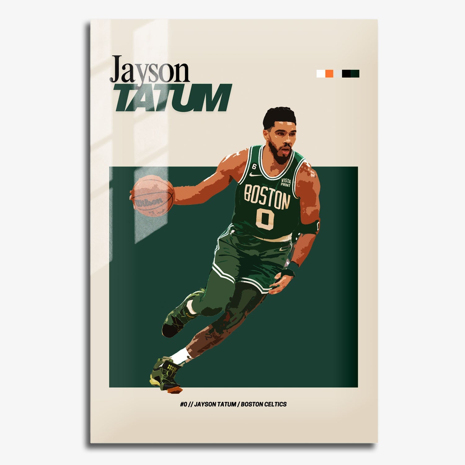 Flex Designs Metal Poster Jayson Tatum NBA FlexM 11 x 17" Home Goods - Sports  Metal Poster
