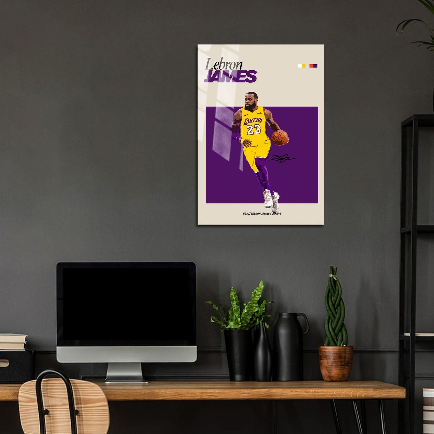 Flex Designs Metal Poster Lebron James NBA FlexM 24 x 36" Home Goods - Sports  Metal Poster