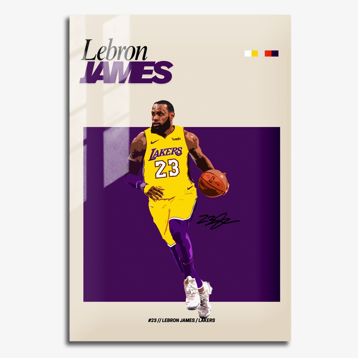 Flex Designs Metal Poster Lebron James NBA FlexM 11 x 17" Home Goods - Sports  Metal Poster