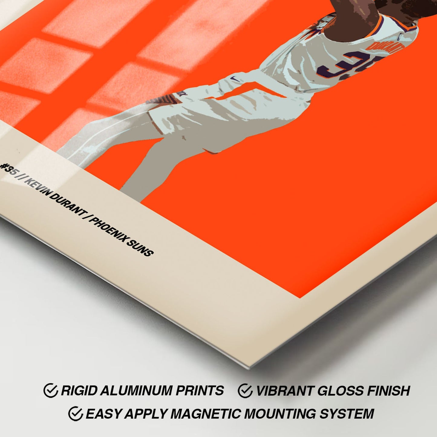 Flex Designs Metal Poster Kevin Durant NBA FlexM 11 x 17" Home Goods - Sports  Metal Poster