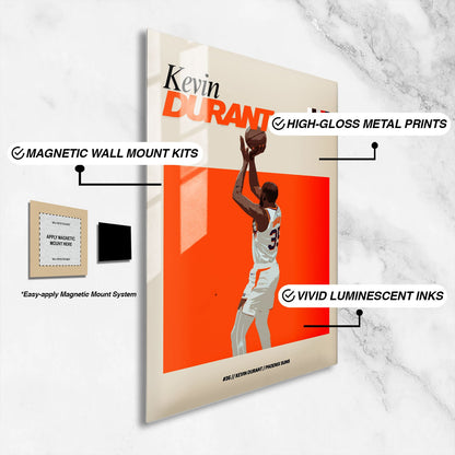 Flex Designs Metal Poster Kevin Durant NBA FlexM 16 x 24" Home Goods - Sports  Metal Poster