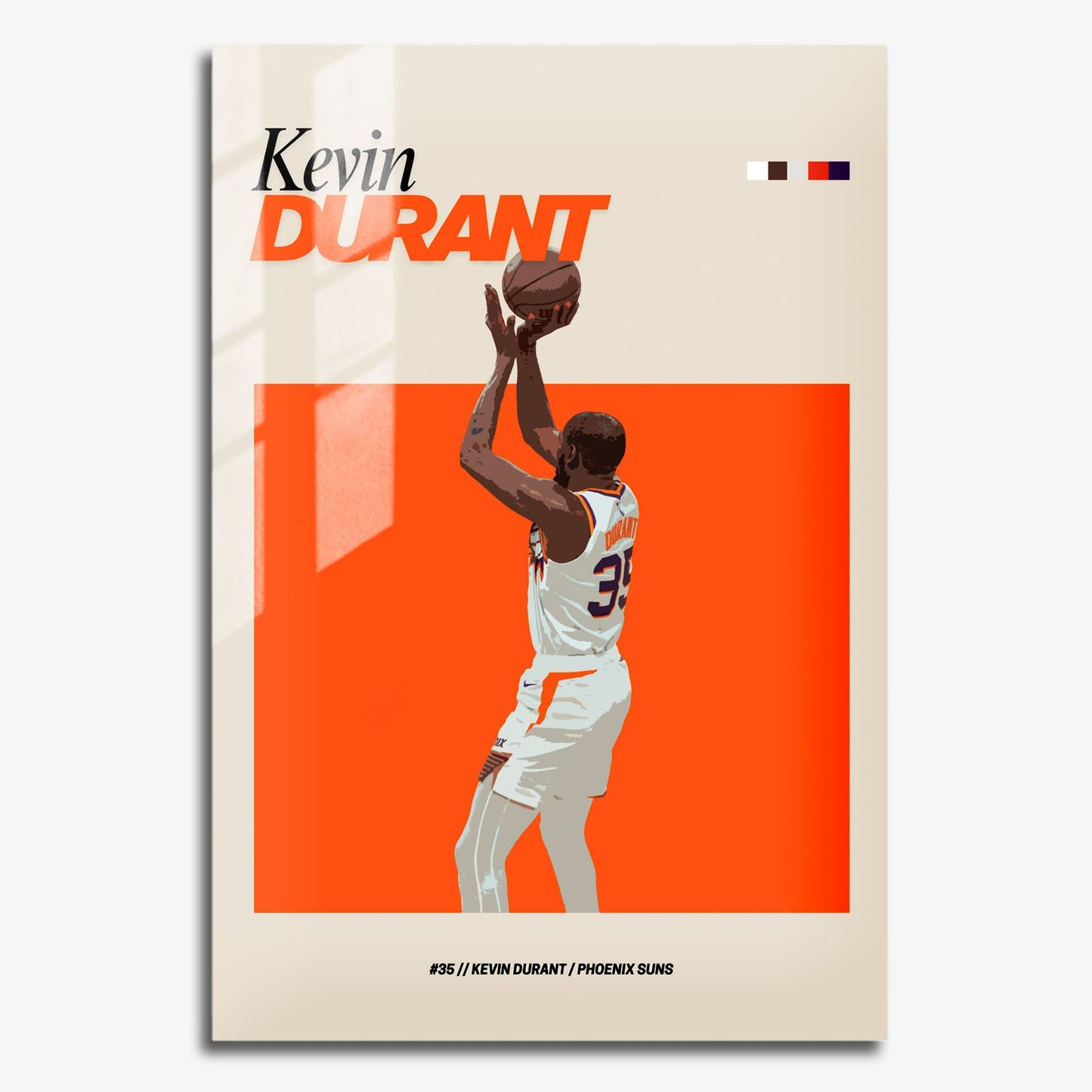 Flex Designs Metal Poster Kevin Durant NBA FlexM 11 x 17" Home Goods - Sports  Metal Poster