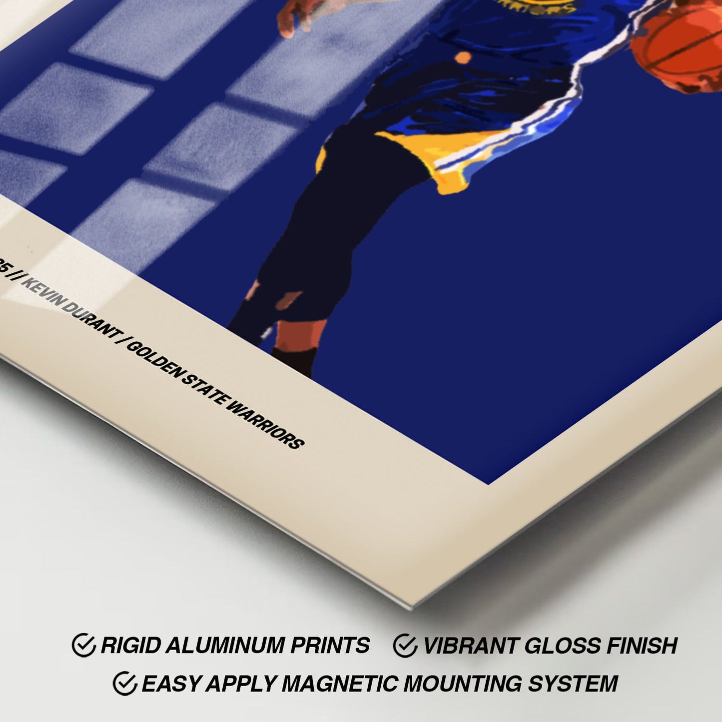 Flex Designs Metal Poster Kevin Durant GS NBA FlexM 11 x 17" Home Goods - Sports  Metal Poster