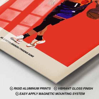 Flex Designs Metal Poster Devin Booker NBA FlexM 11 x 17" Home Goods - Sports  Metal Poster