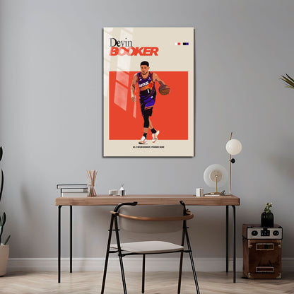 Flex Designs Metal Poster Devin Booker NBA FlexM 5 x 7" Home Goods - Sports  Metal Poster