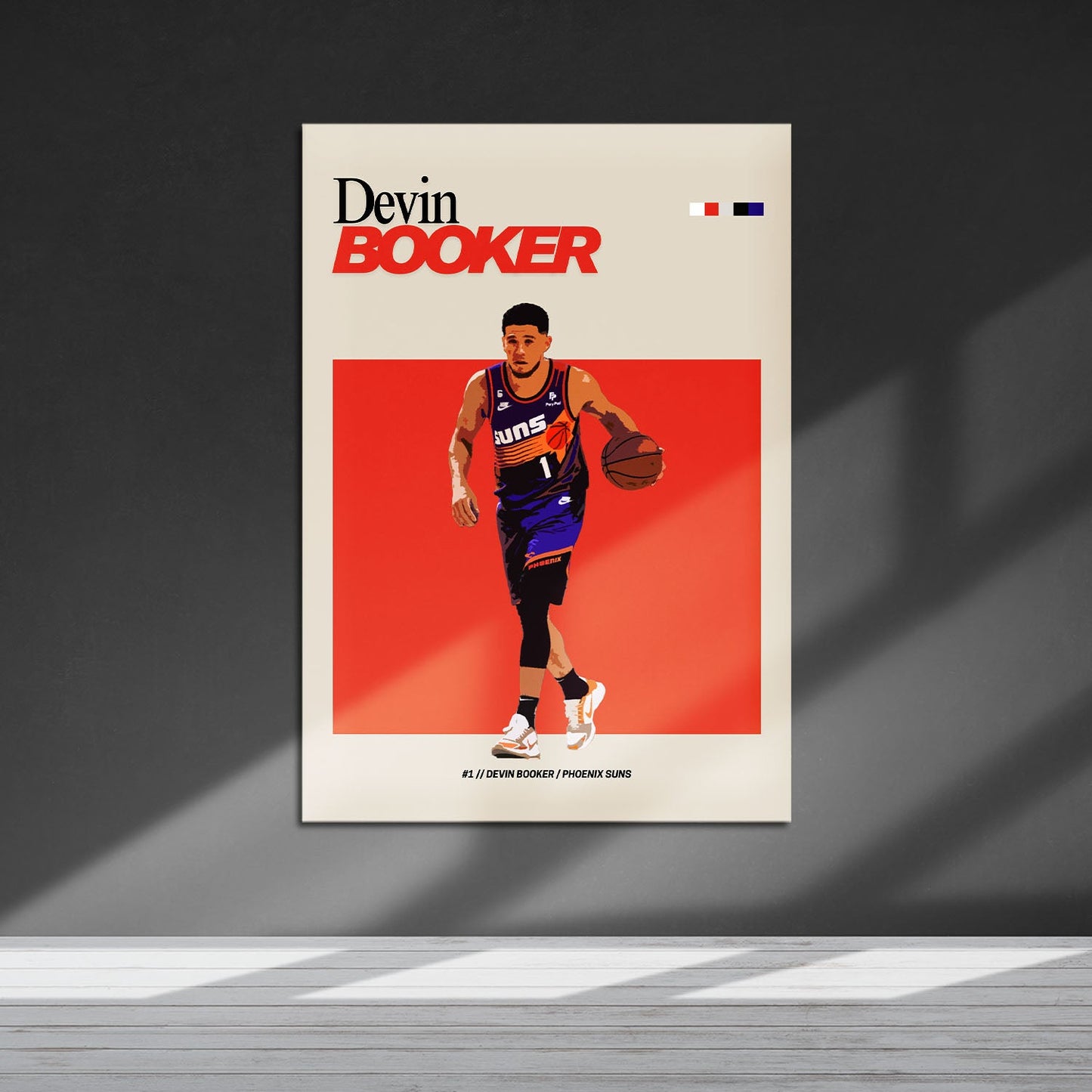 Flex Designs Metal Poster Devin Booker NBA FlexM 5 x 7" Home Goods - Sports  Metal Poster