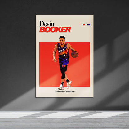 Flex Designs Metal Poster Devin Booker NBA FlexM 5 x 7" Home Goods - Sports  Metal Poster