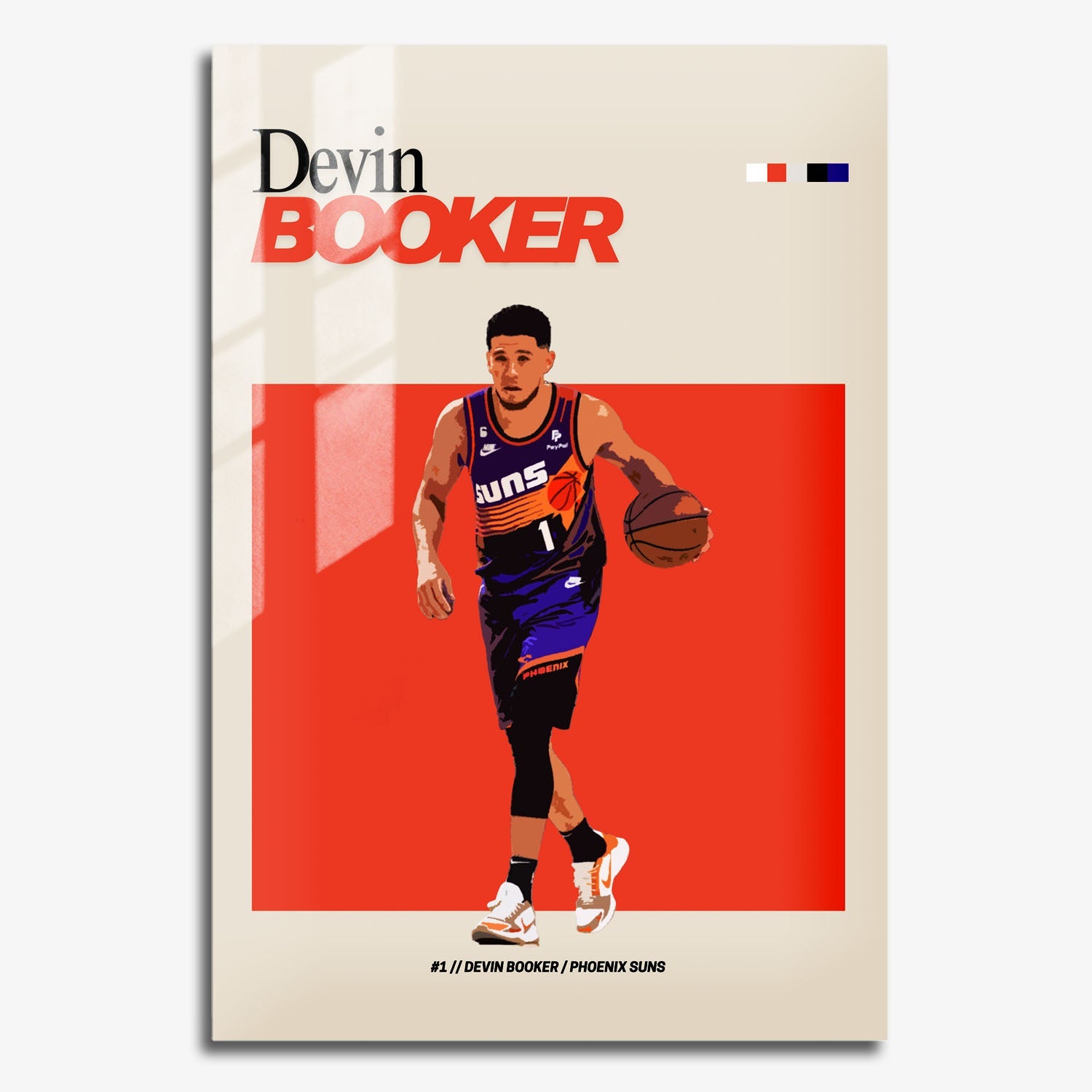 Flex Designs Metal Poster Devin Booker NBA FlexM 11 x 17" Home Goods - Sports  Metal Poster