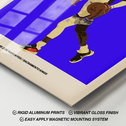 Flex Designs Metal Poster De'Aaron Fox NBA FlexM 11 x 17" Home Goods - Sports  Metal Poster